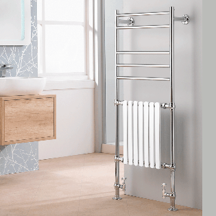 Venice Traditional Rail - Available Chrome with White Radiator